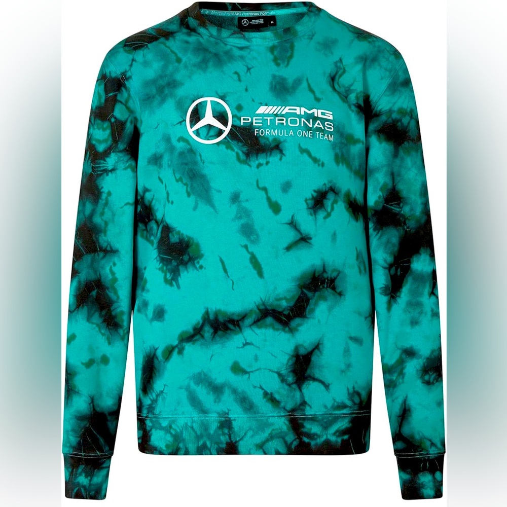 Mercedes AMG Petronas F1 Men's Tie Dye Sweater Size L